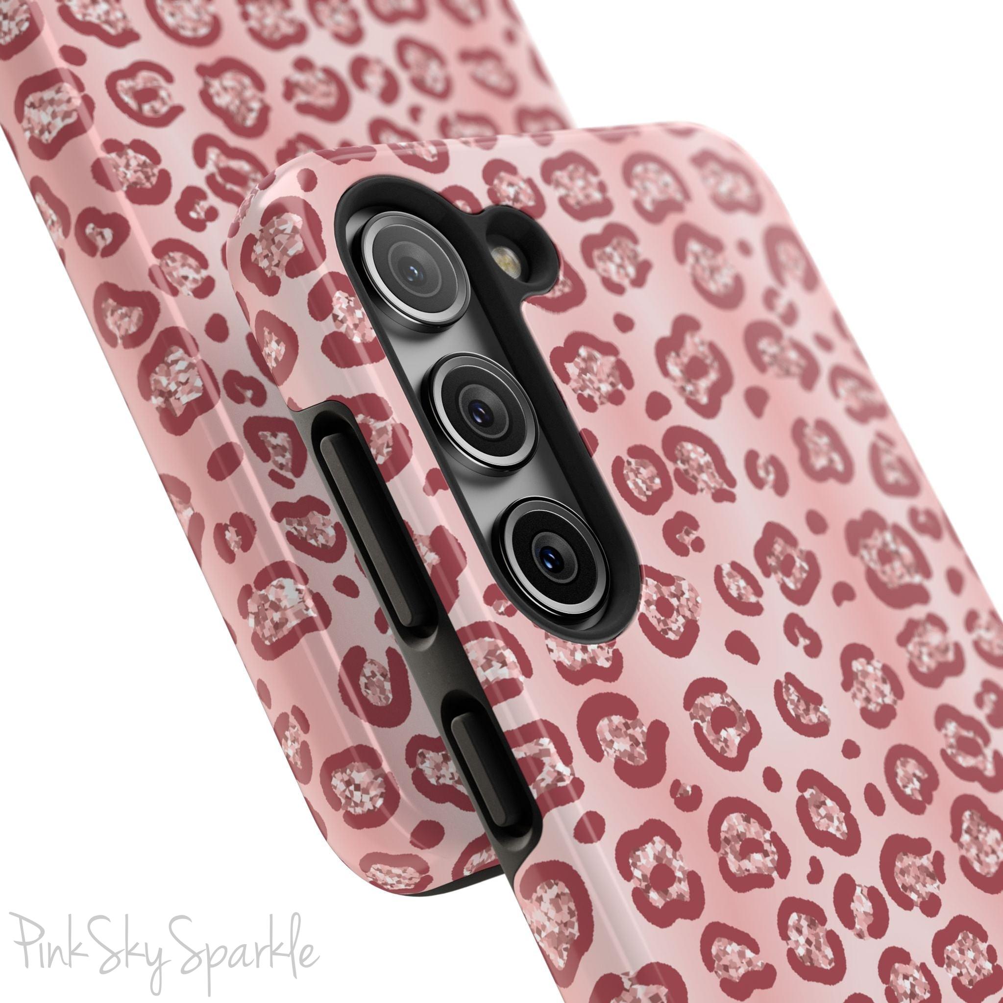 Rose Gold Leopard Print Samsung Galaxy Phone Case