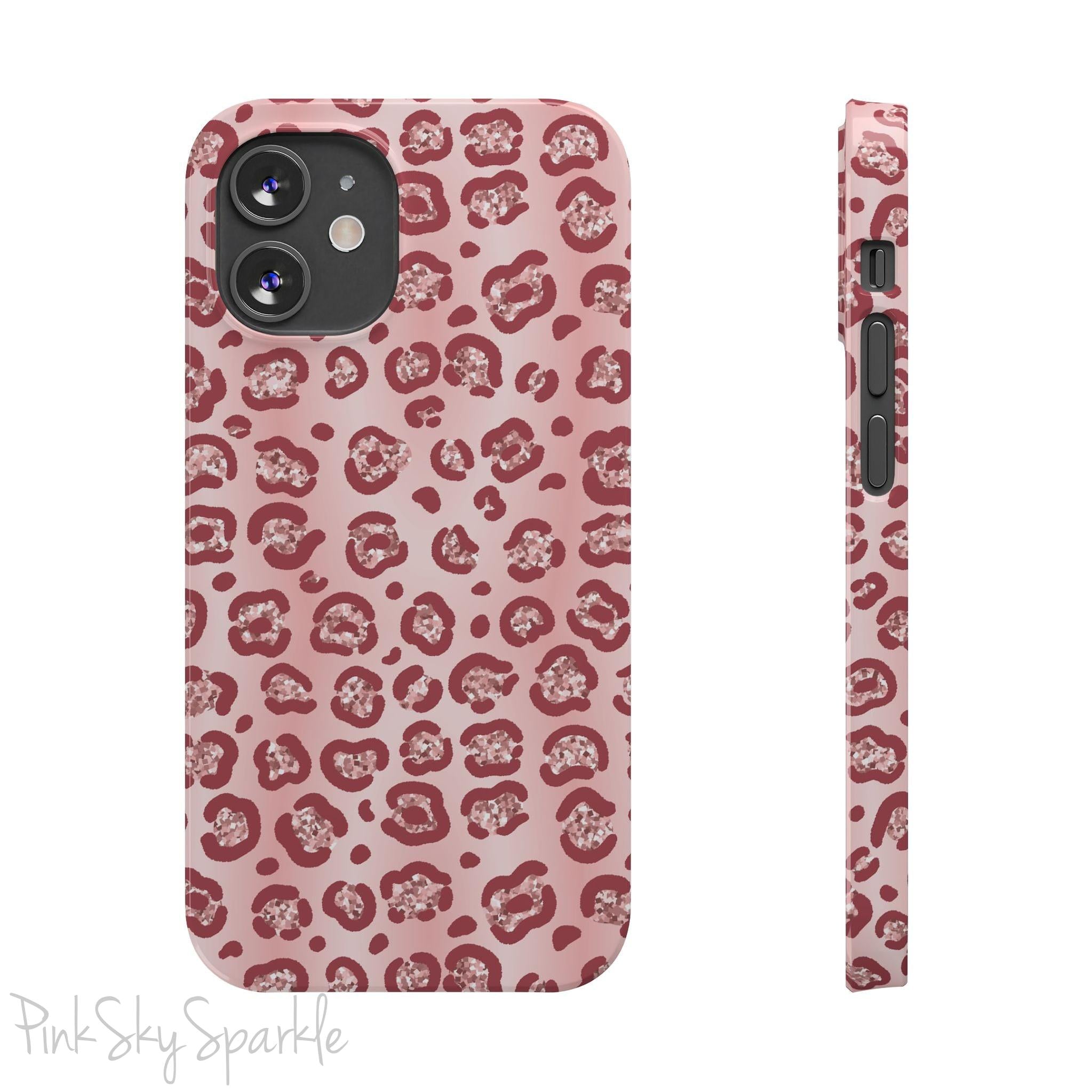 Rose Gold Leopard Slim iPhone Case
