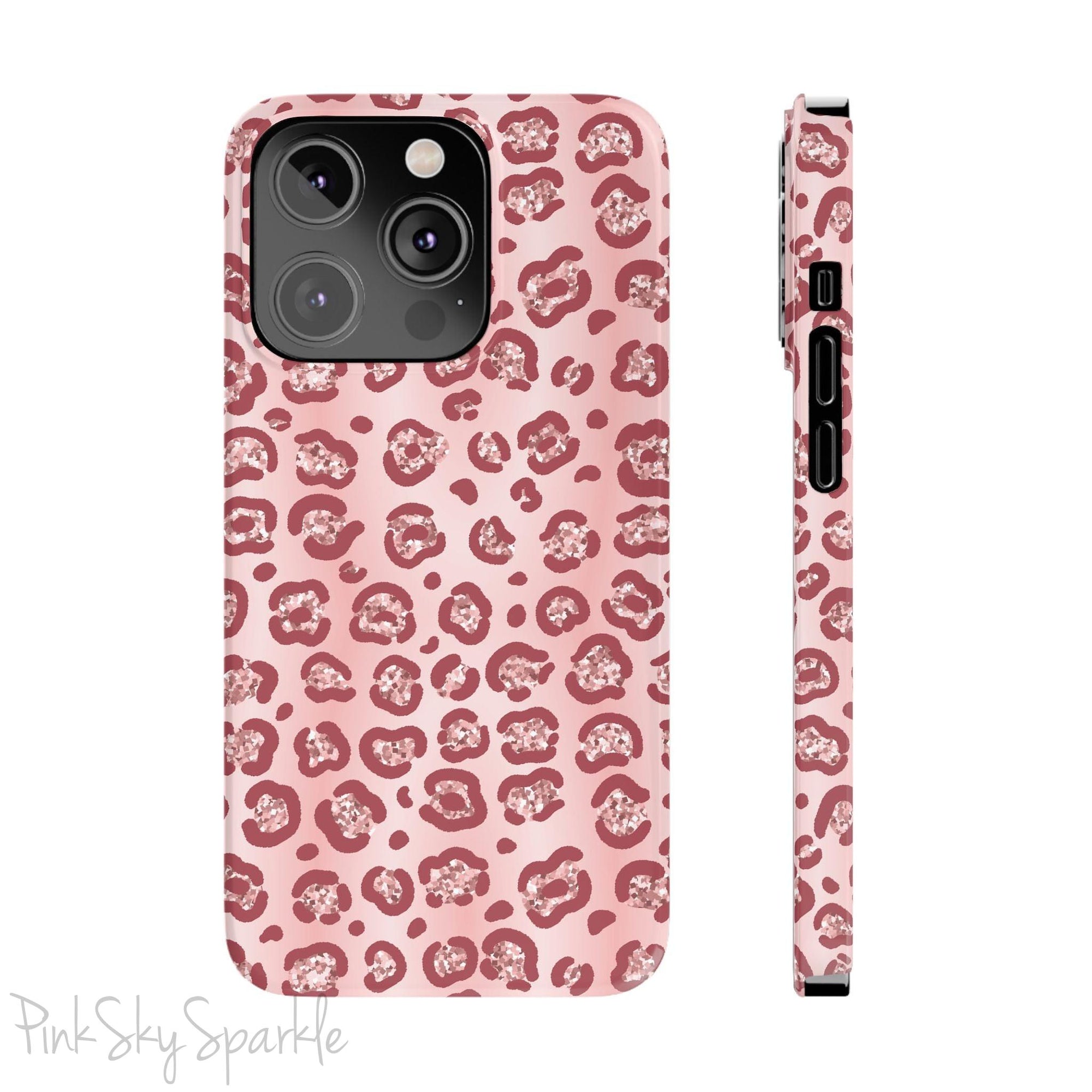 Rose Gold Leopard Slim iPhone Case