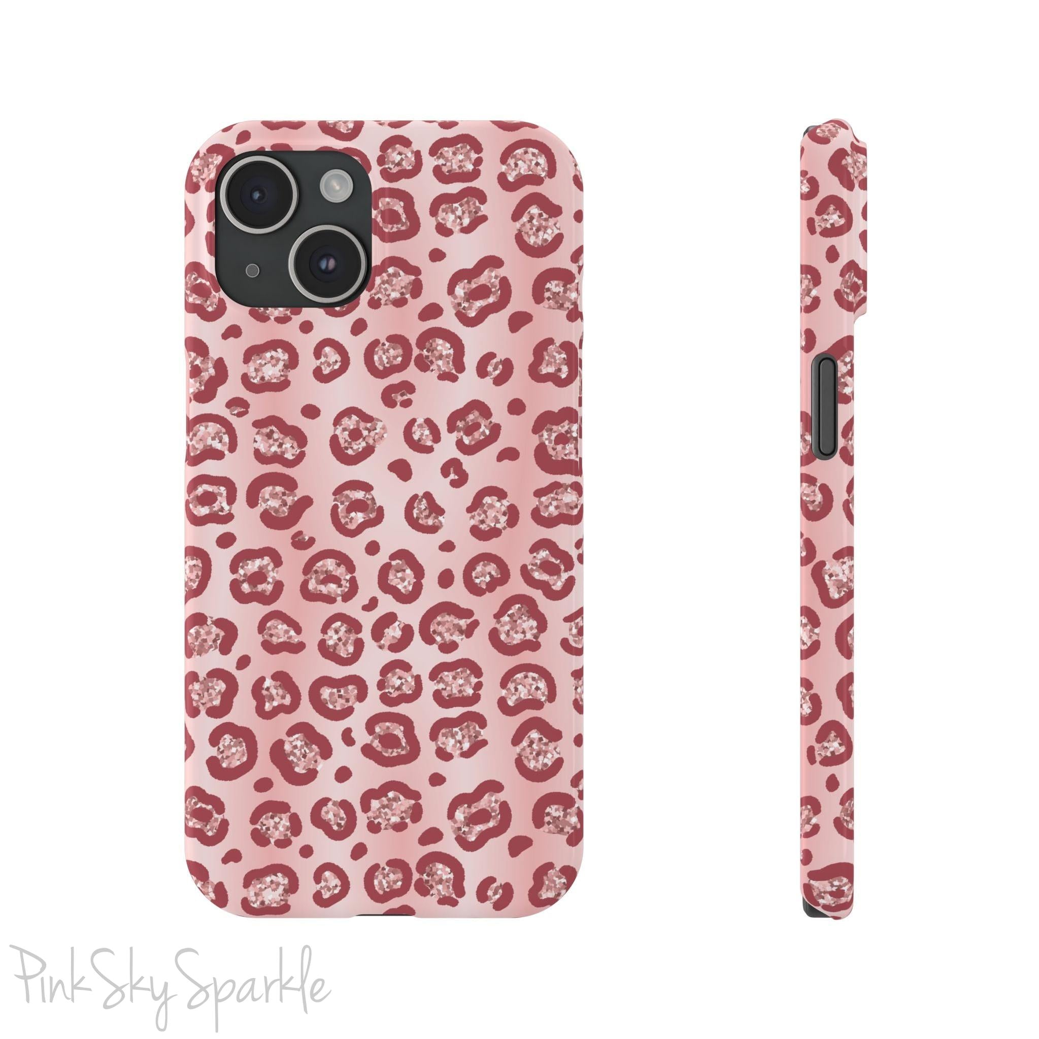 Rose Gold Leopard Slim iPhone Case