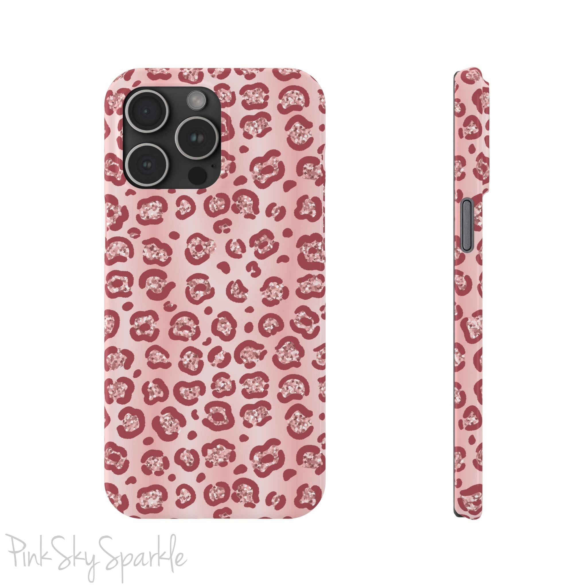 Rose Gold Leopard Slim iPhone Case