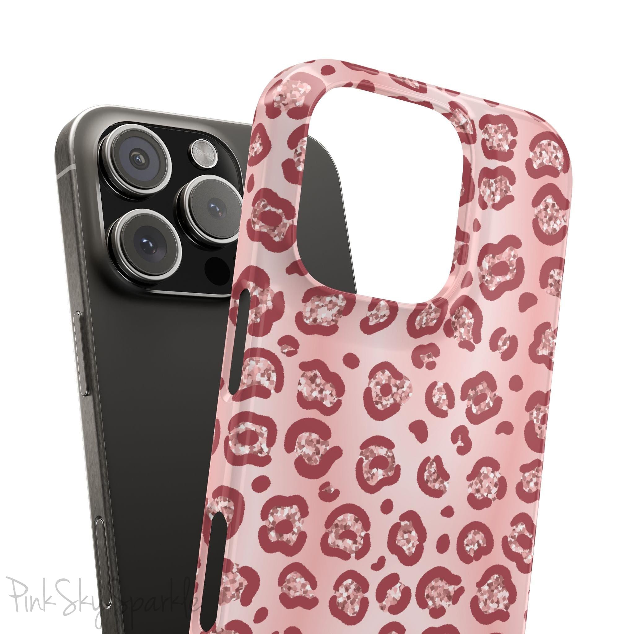 Rose Gold Leopard Slim iPhone Case