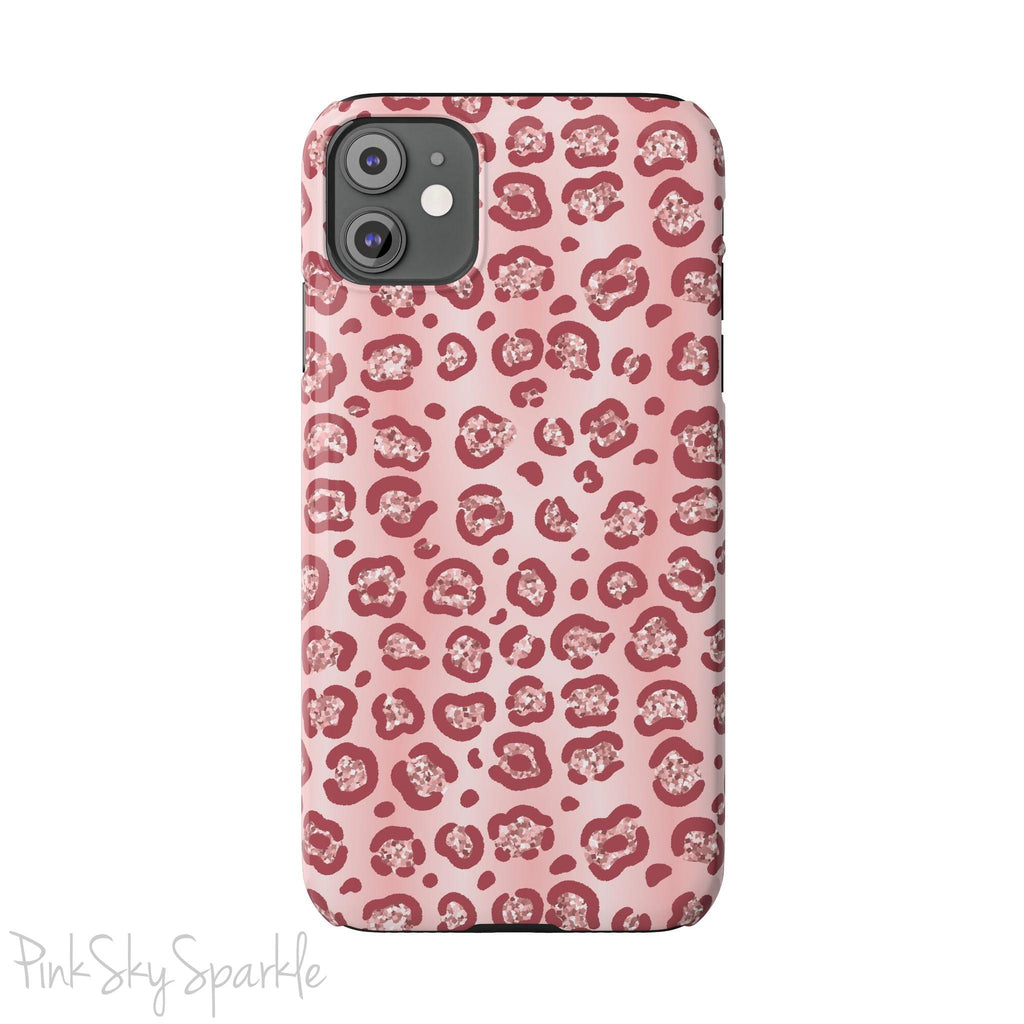 Rose Gold Leopard Slim iPhone Case