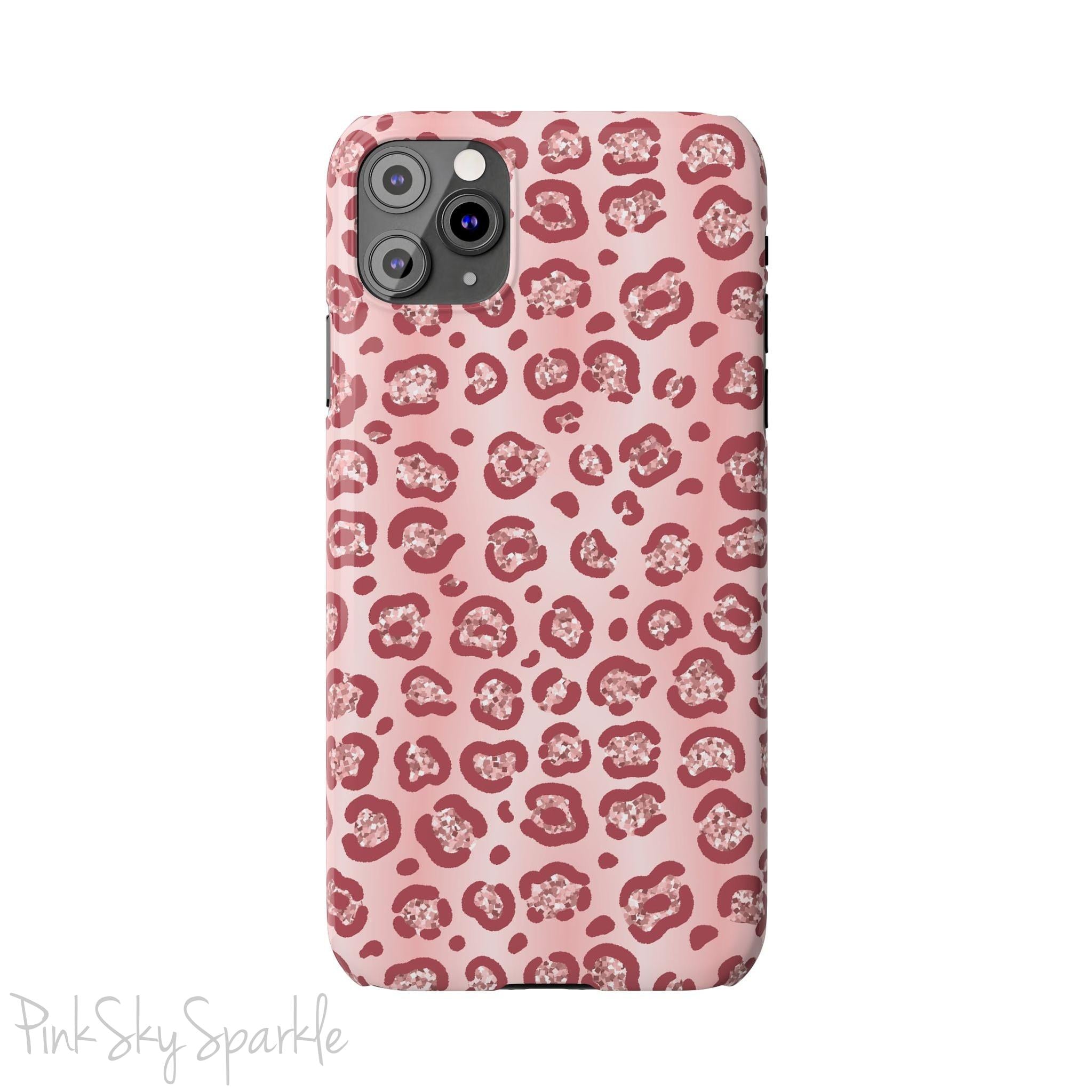 Rose Gold Leopard Slim iPhone Case