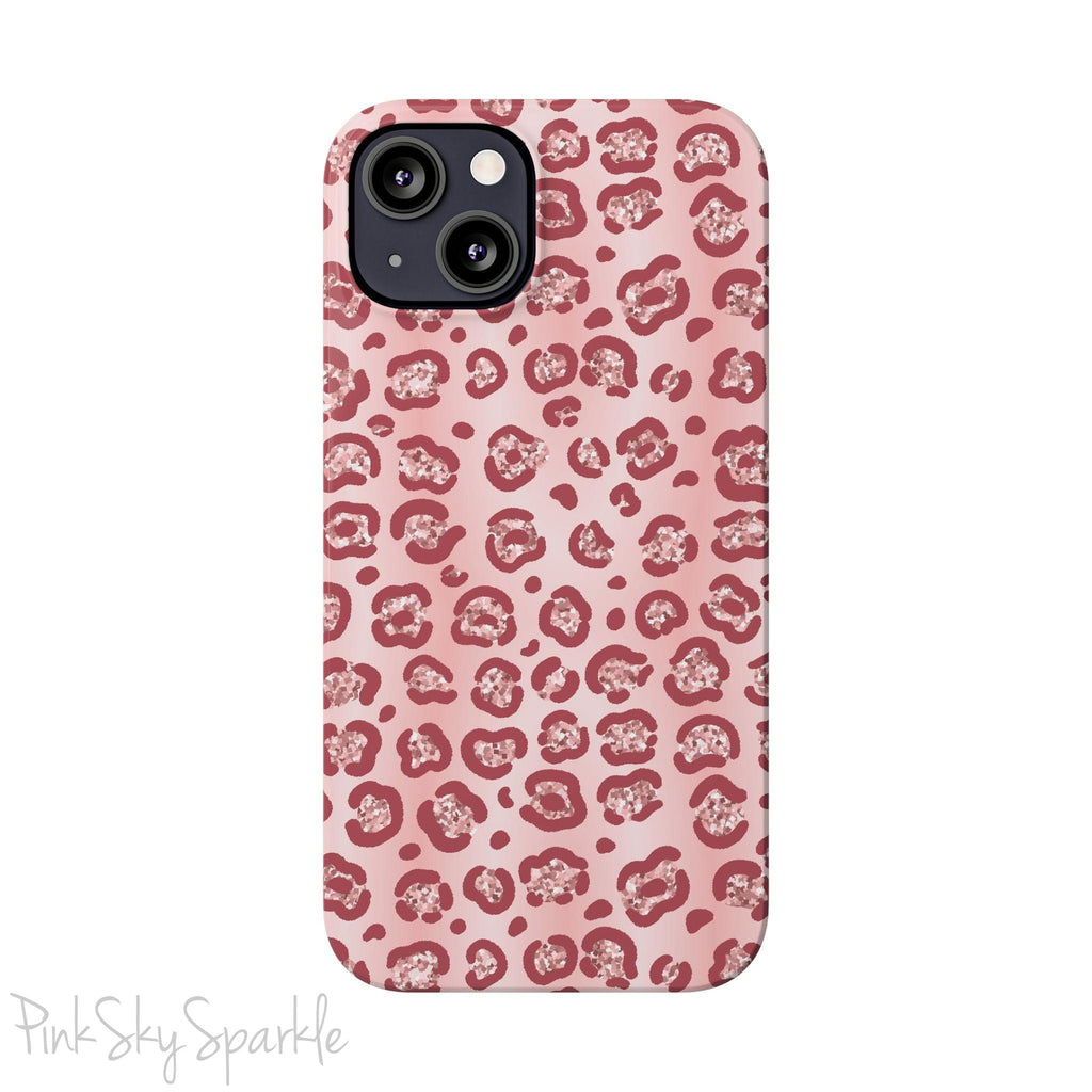 Rose Gold Leopard Slim iPhone Case