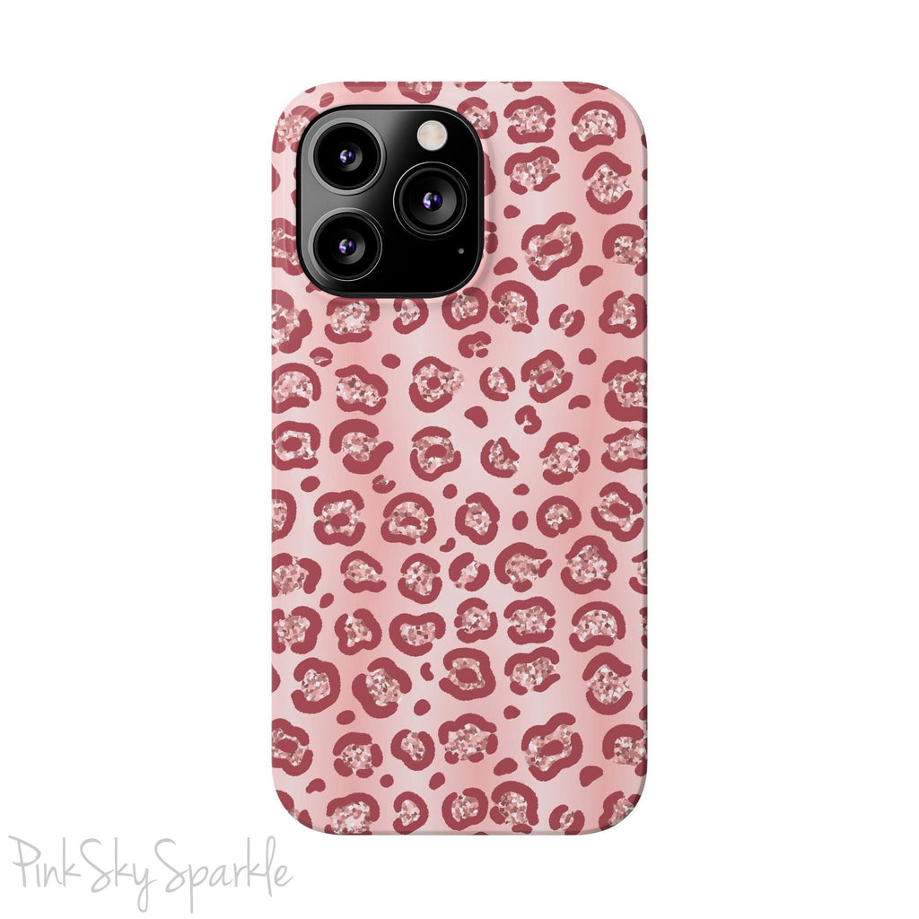 Rose Gold Leopard Slim iPhone Case