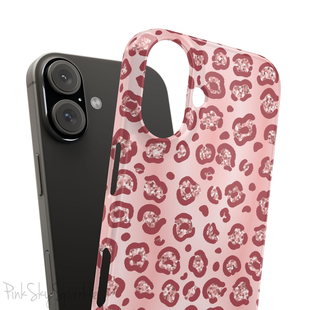 Rose Gold Leopard Slim iPhone Case