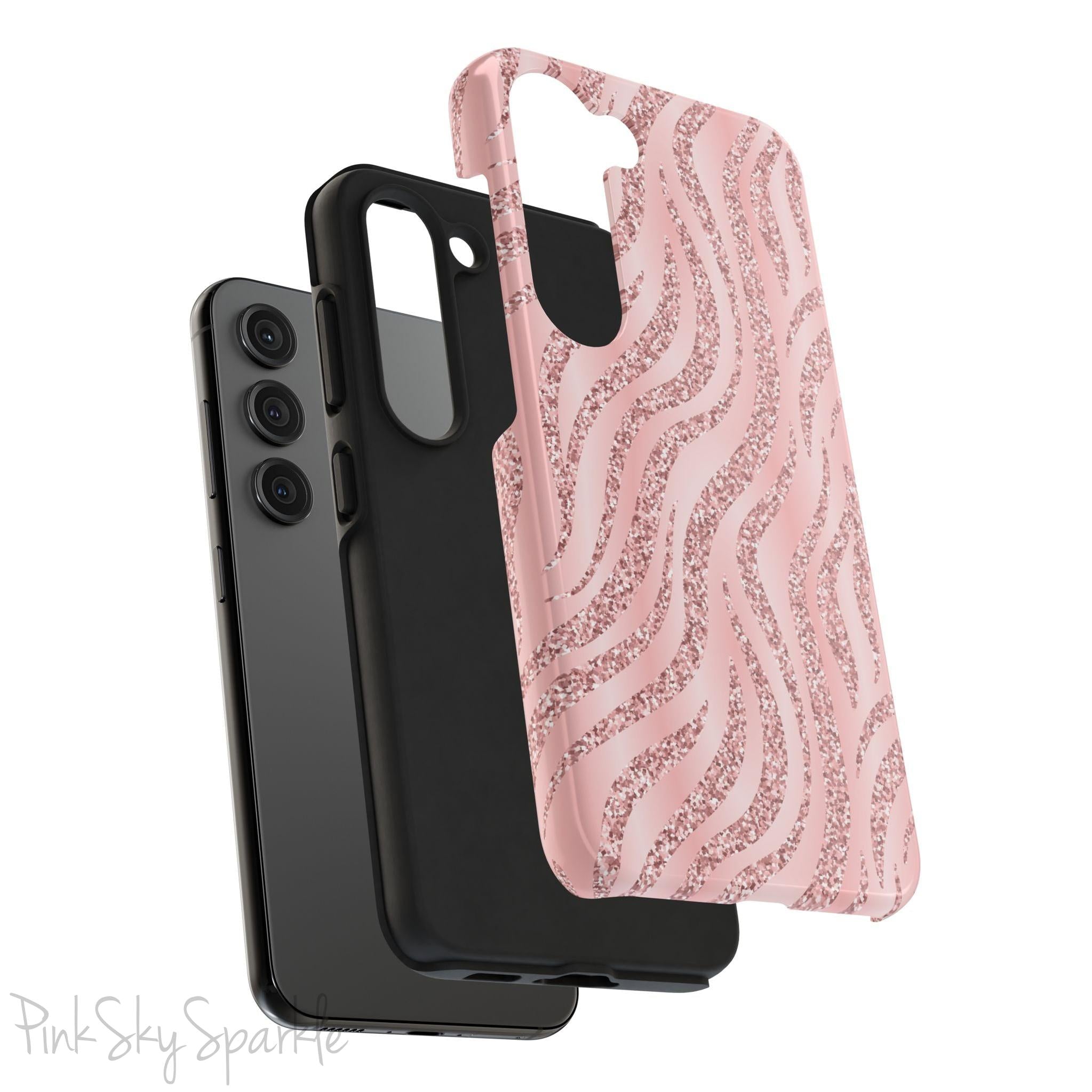 Rose Gold Zebra Samsung Galaxy Phone Case