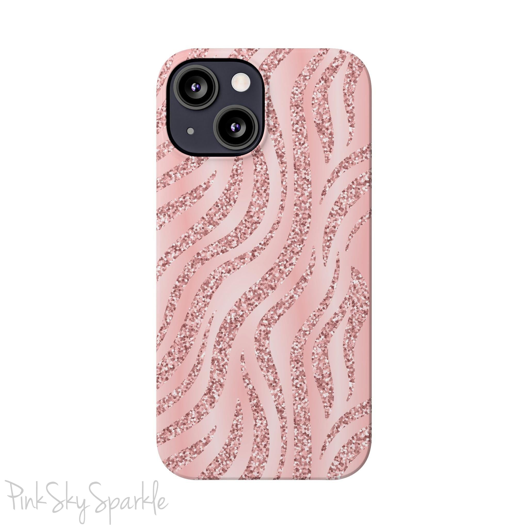 Rose Gold Zebra Slim iPhone Case