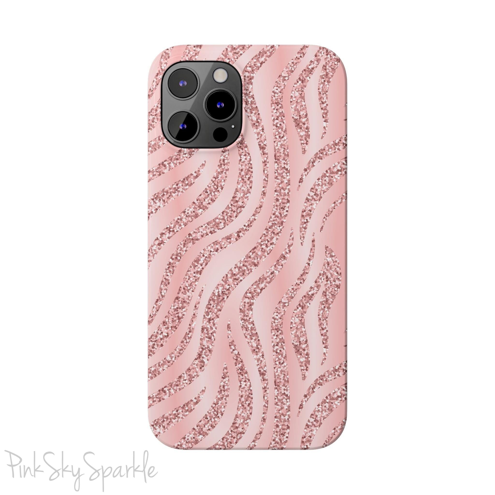 Rose Gold Zebra Slim iPhone Case