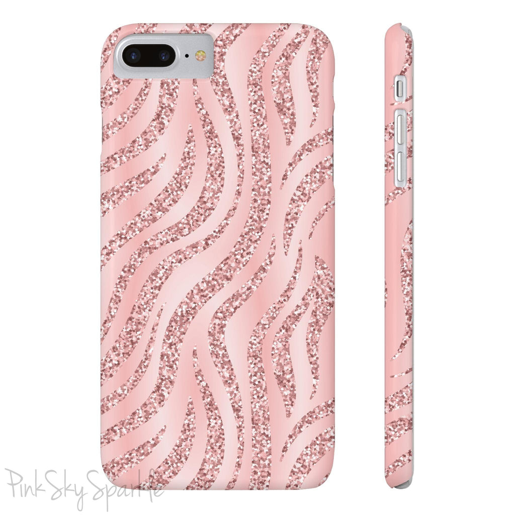 Rose Gold Zebra Slim iPhone Case