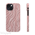 Rose Gold Zebra Slim iPhone Case