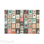 Santa's Stamp Collection Rectangle Button Magnet - Festive Christmas magnet featuring vintage-inspired Santa stamp designs. Perfect for holiday decor, gifts, and adding seasonal charm to any space. Durable and magnetic for versatile use.
