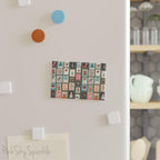 Santa's Stamp Collection Rectangle Button Magnet - Festive Christmas magnet featuring vintage-inspired Santa stamp designs. Perfect for holiday decor, gifts, and adding seasonal charm to any space. Durable and magnetic for versatile use.