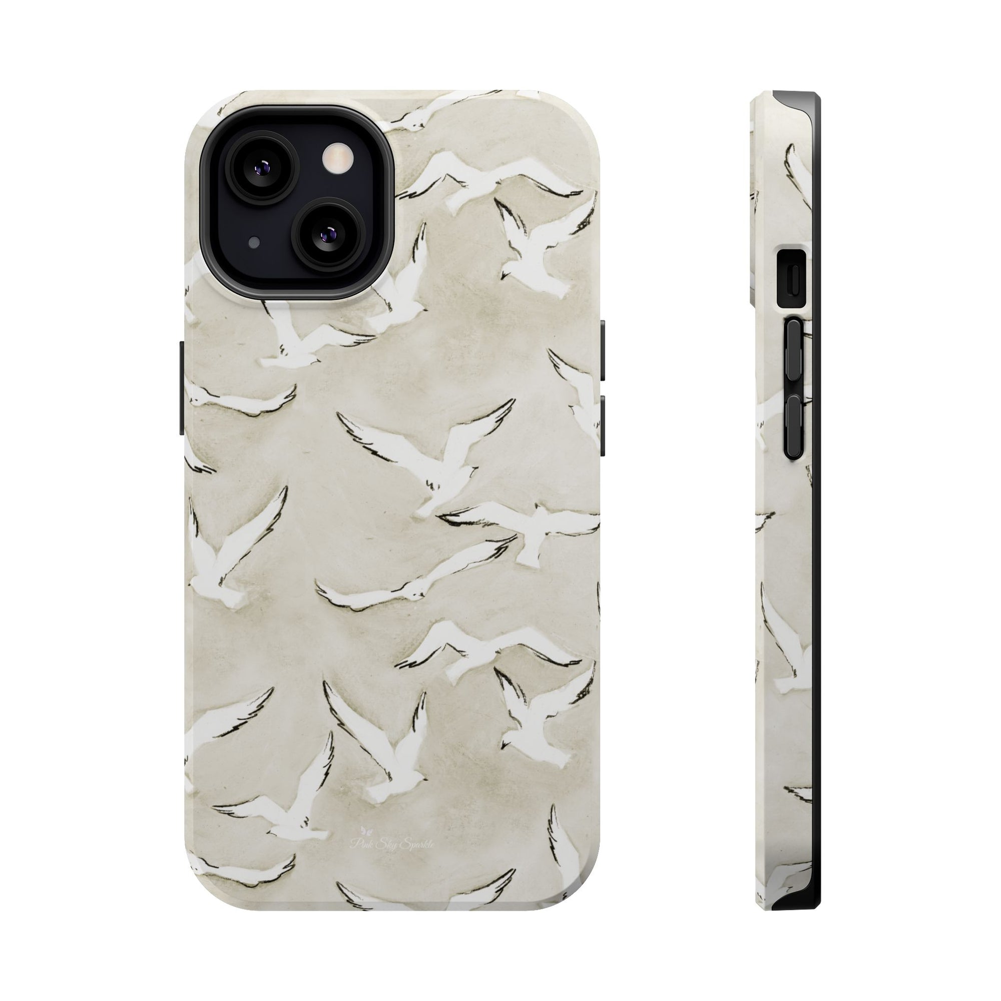 Seagull Print Magnetic iPhone Case