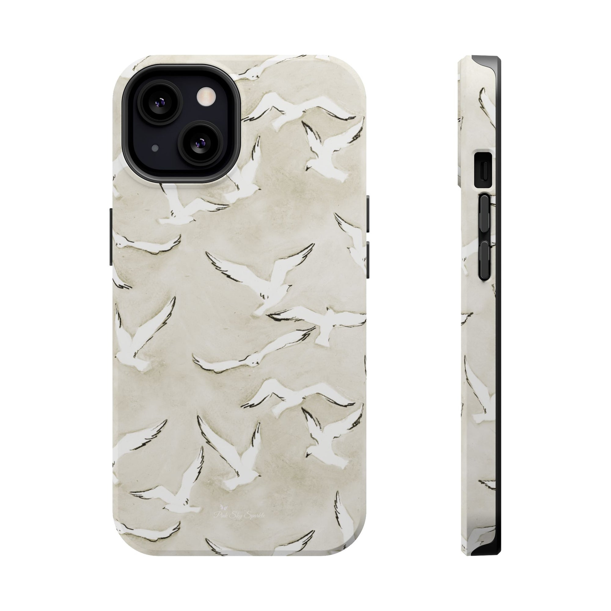 Seagull Print Magnetic iPhone Case