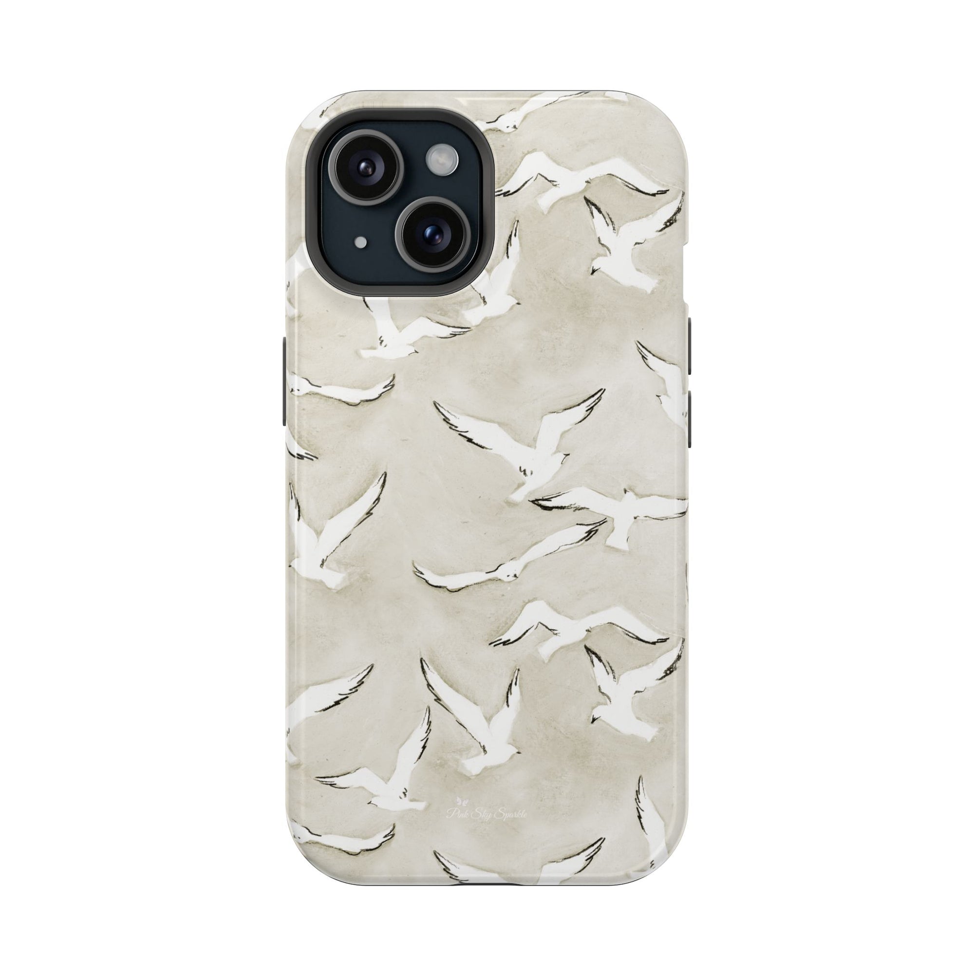 Seagull Print Magnetic iPhone Case