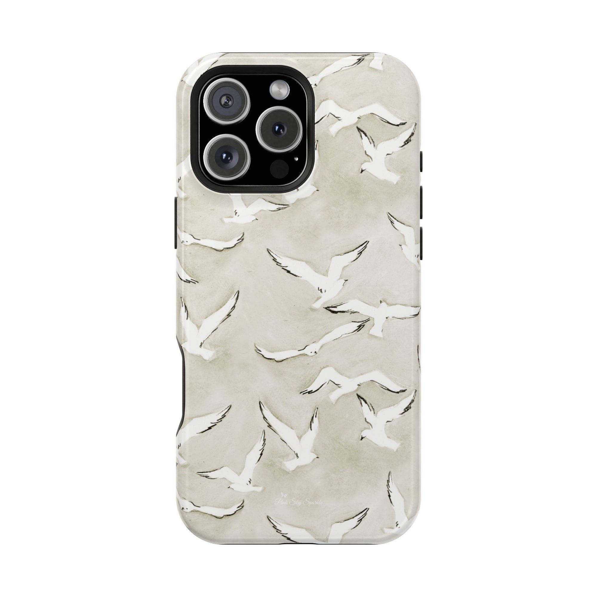 Seagull Print Magnetic iPhone Case