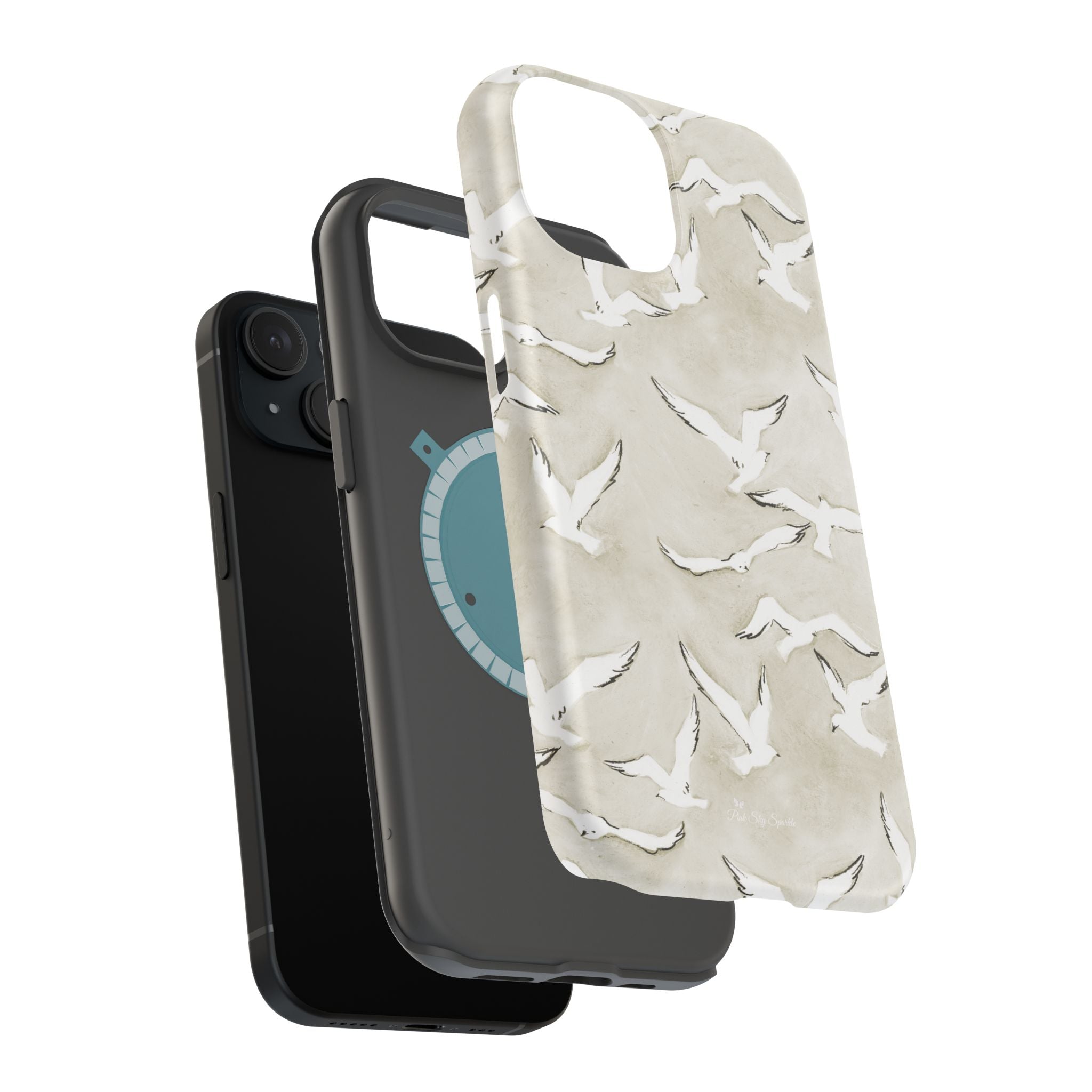 Seagull Print Magnetic iPhone Case