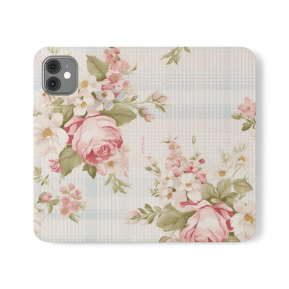 Shabby Chic Wallet Flip Case for iPhone