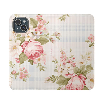 Shabby Chic Wallet Flip Case for iPhone