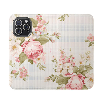 Shabby Chic Wallet Flip Case for iPhone