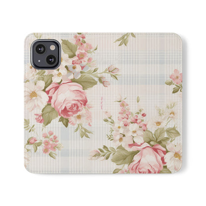 Shabby Chic Wallet Flip Case for iPhone