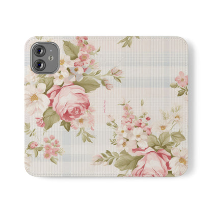 Shabby Chic Wallet Flip Case for iPhone