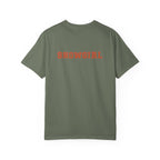 Green t-shirt with 'SHOWGIRL' printed on the back against a white background
