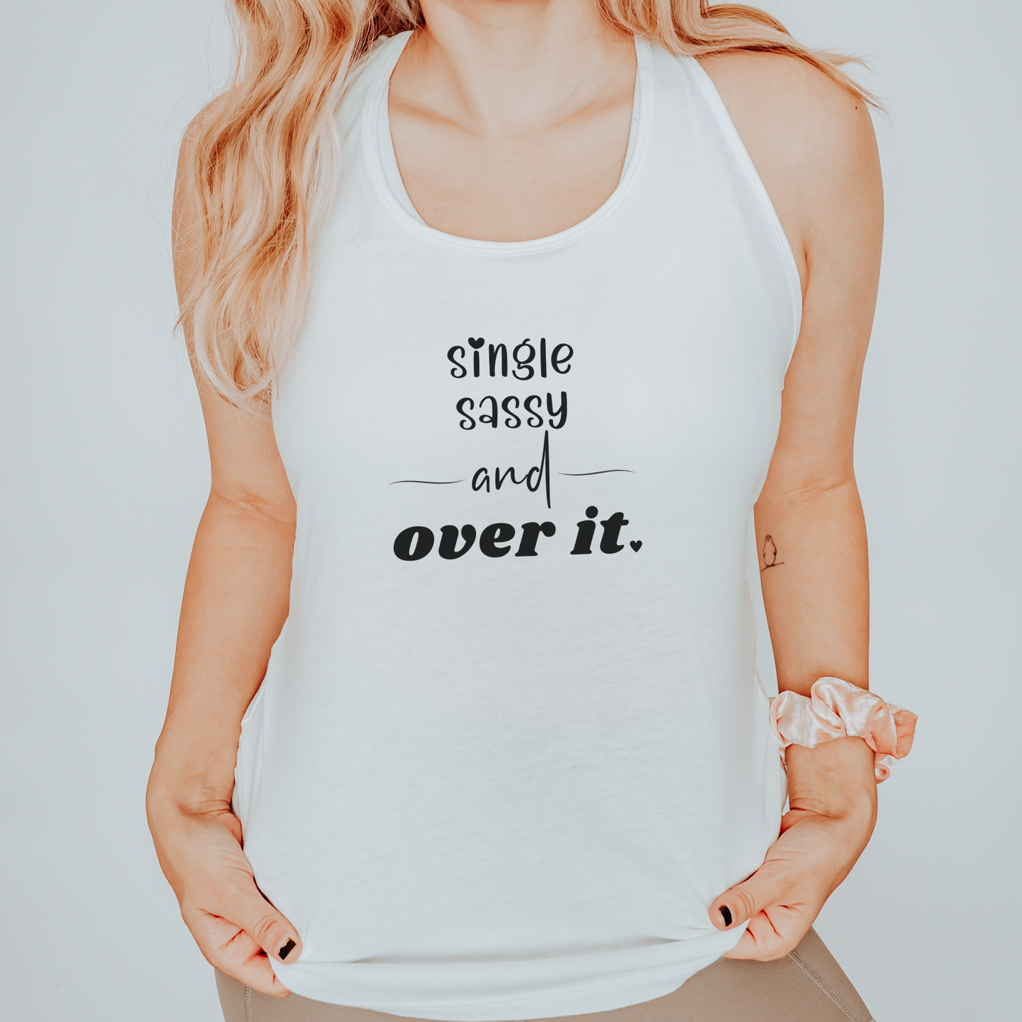 Single, Sassy and Over It Women's Racerback Tank Top