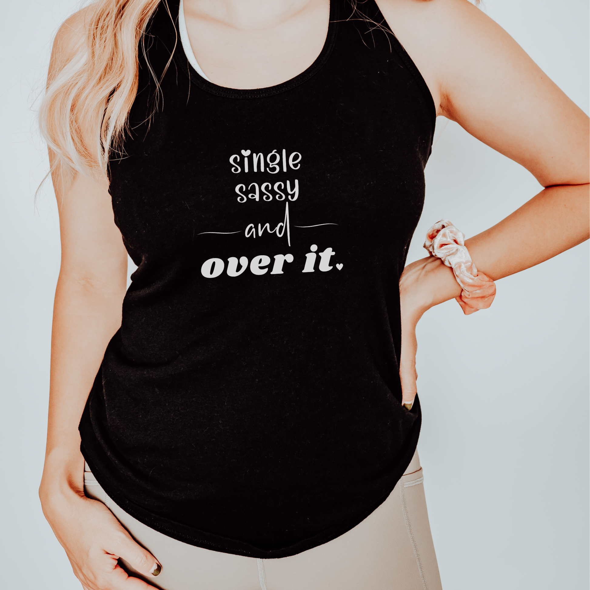 Single, Sassy and Over It Women's Racerback Tank Top