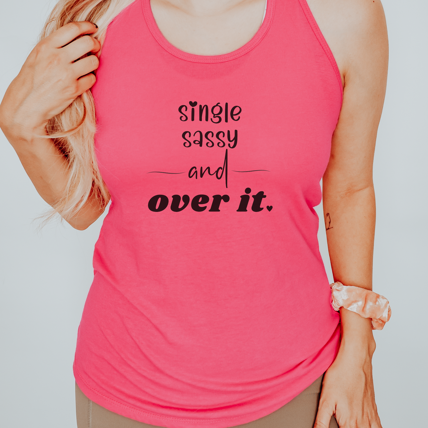 Single, Sassy and Over It Women's Racerback Tank Top