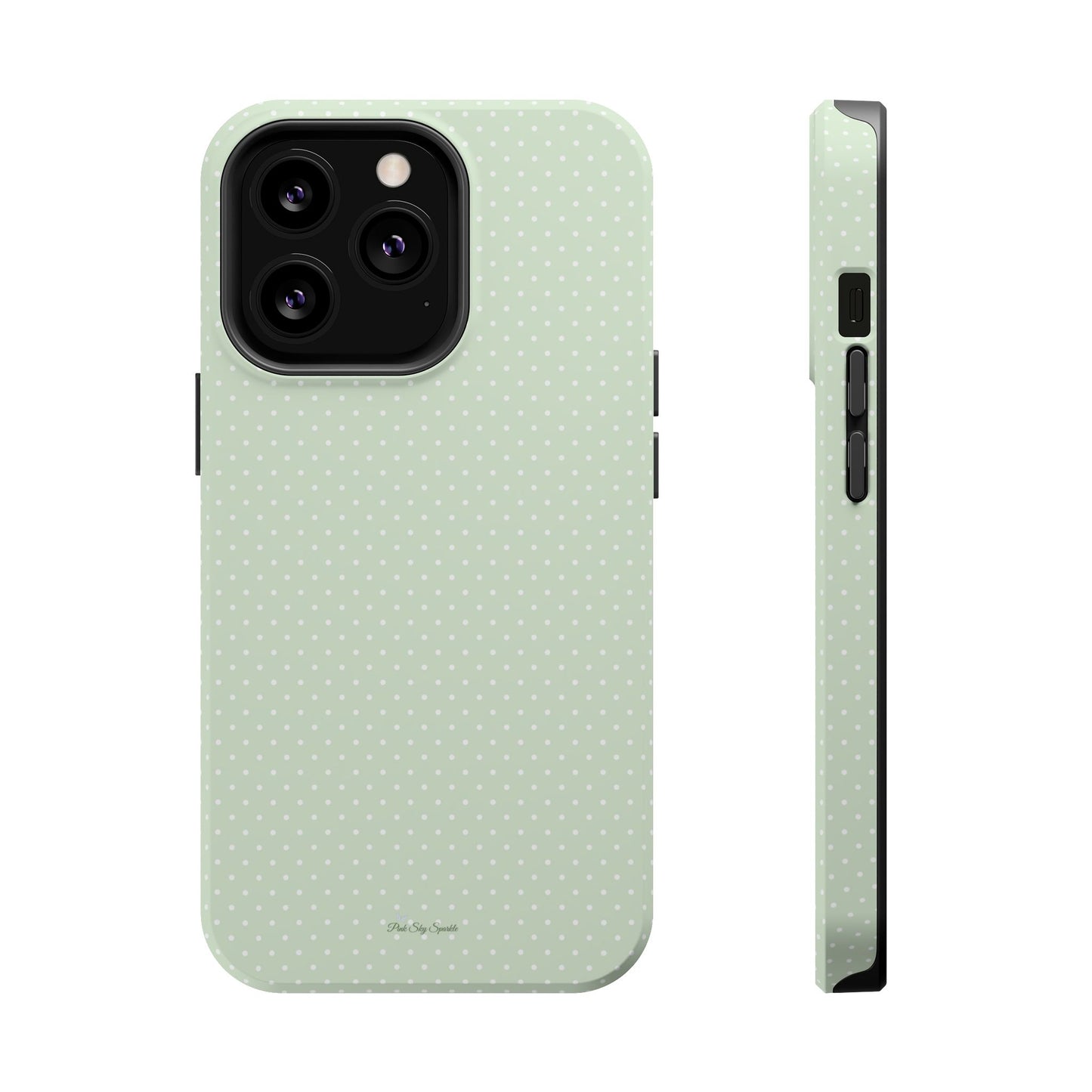 Spring Green Polka Dot Chic Magnetic iPhone Case