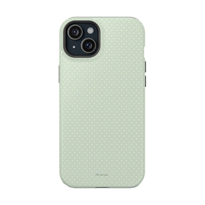 Spring Green Polka Dot Chic Magnetic iPhone Case