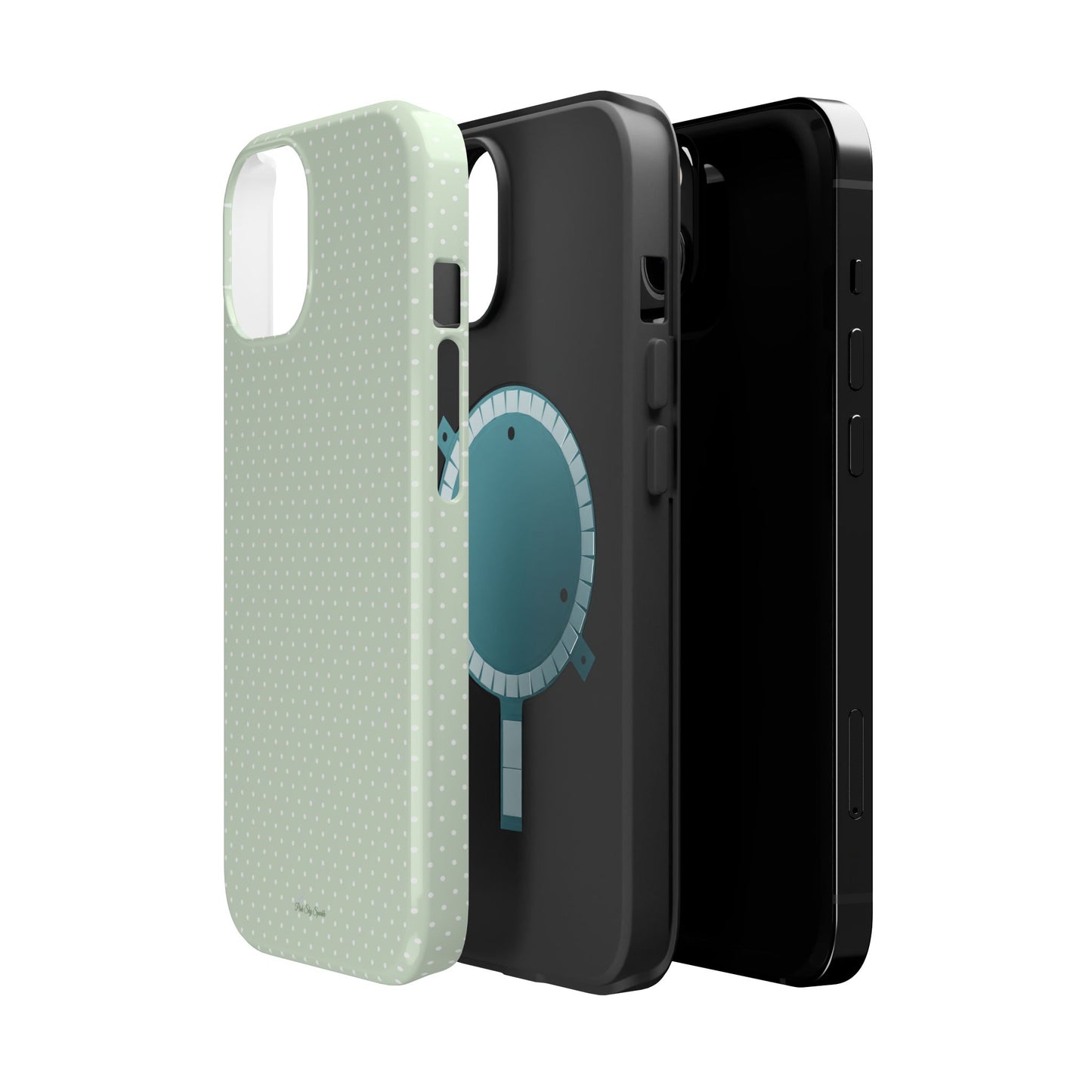 Spring Green Polka Dot Chic Magnetic iPhone Case