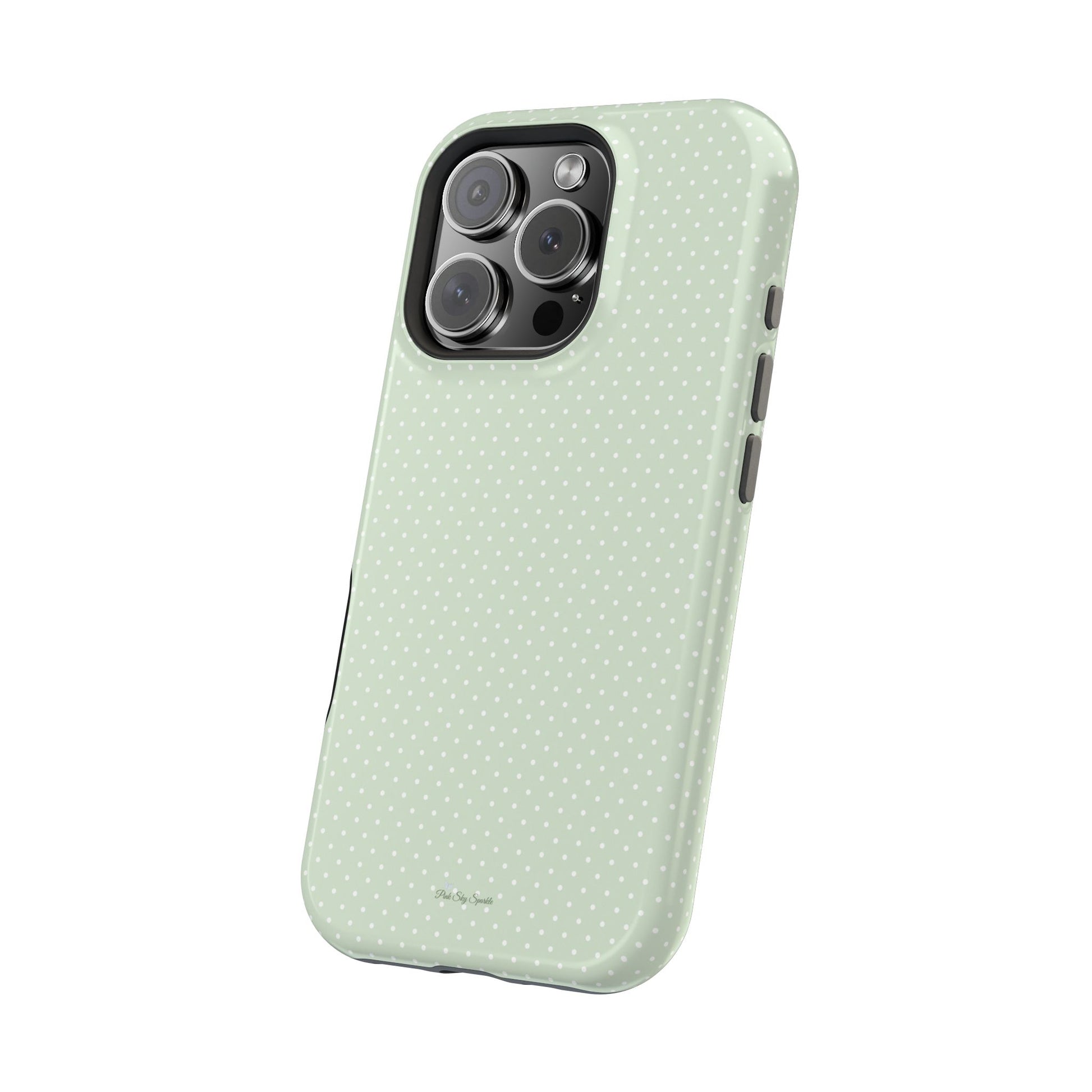 Spring Green Polka Dot Chic Magnetic iPhone Case