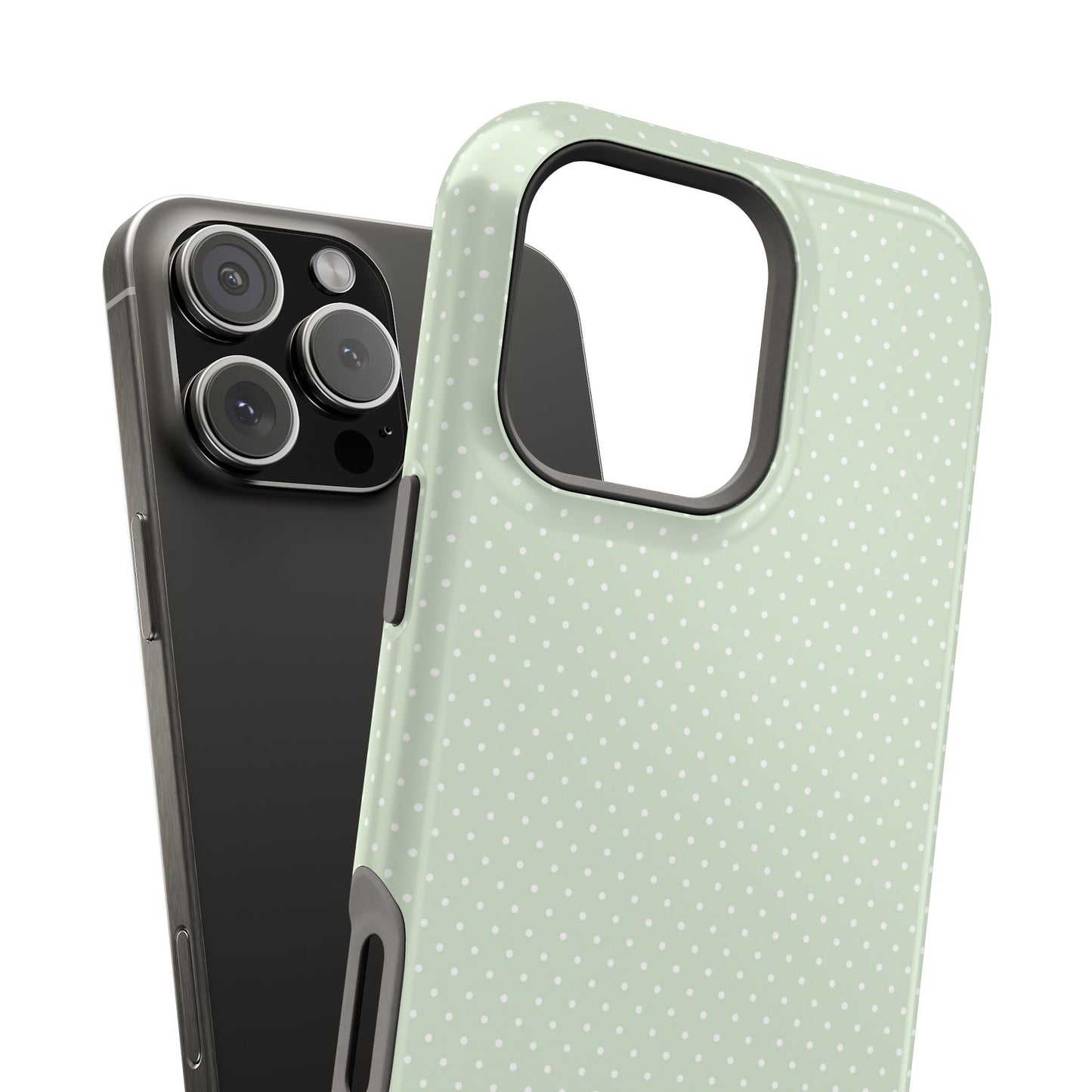 Spring Green Polka Dot Chic Magnetic iPhone Case