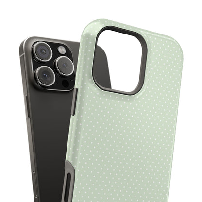 Spring Green Polka Dot Chic Magnetic iPhone Case