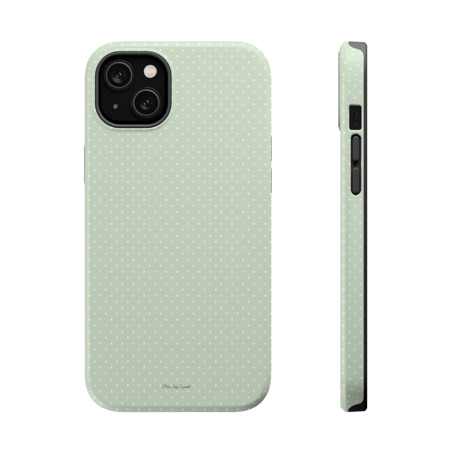 Spring Green Polka Dot Chic Magnetic iPhone Case