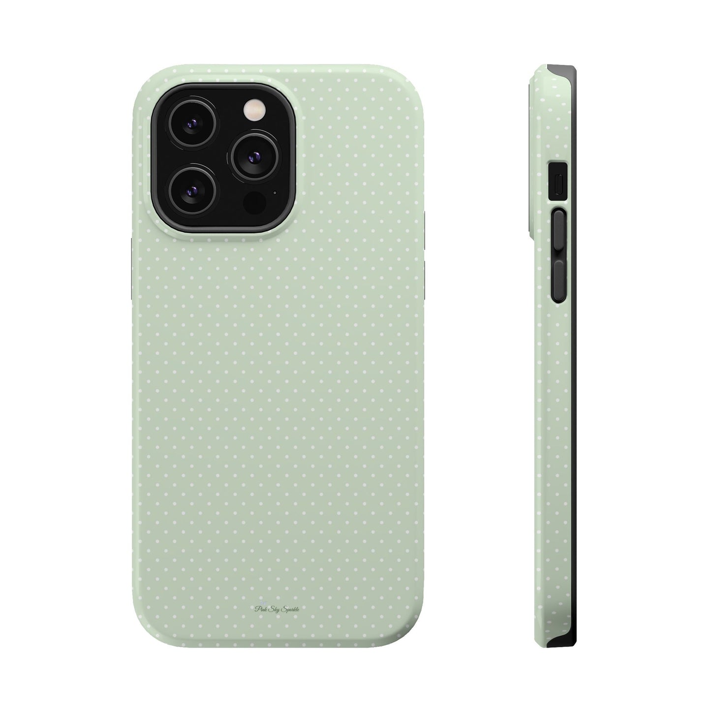 Spring Green Polka Dot Chic Magnetic iPhone Case