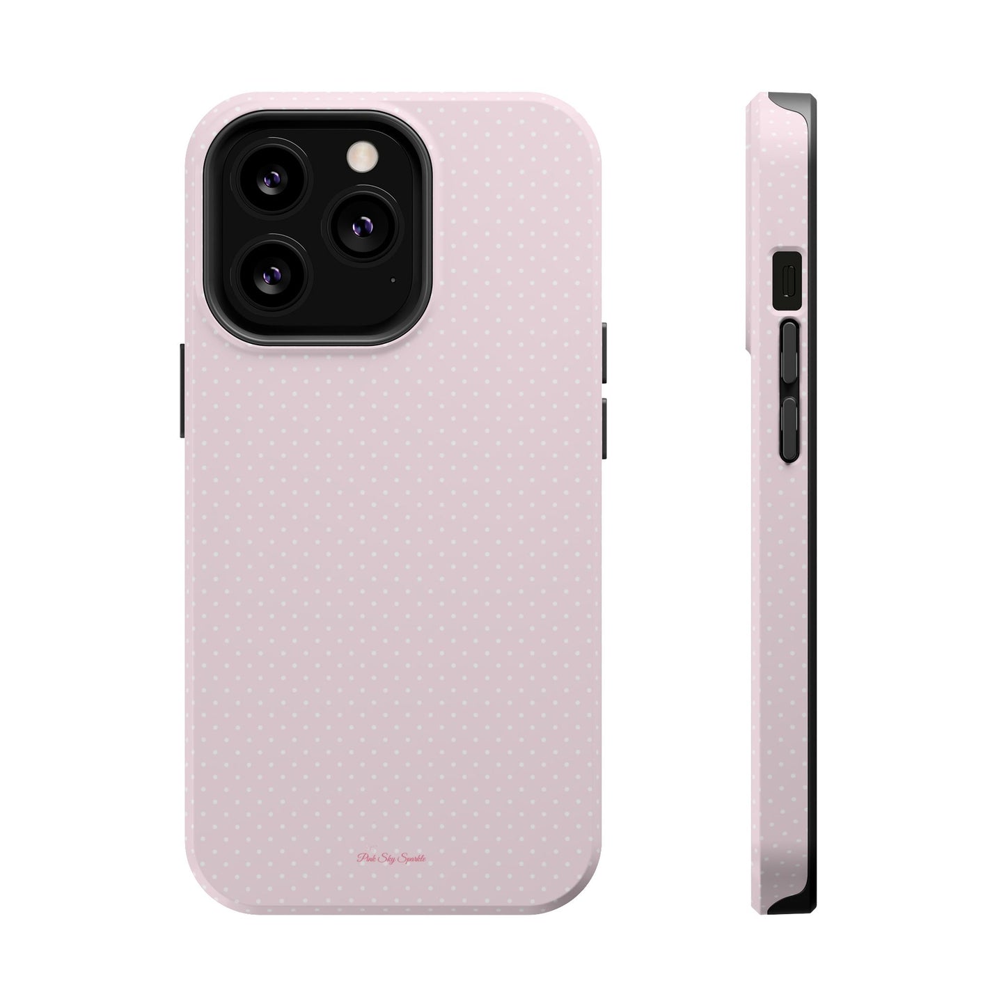 Spring Pink Polka Dot Chic Magnetic iPhone Case