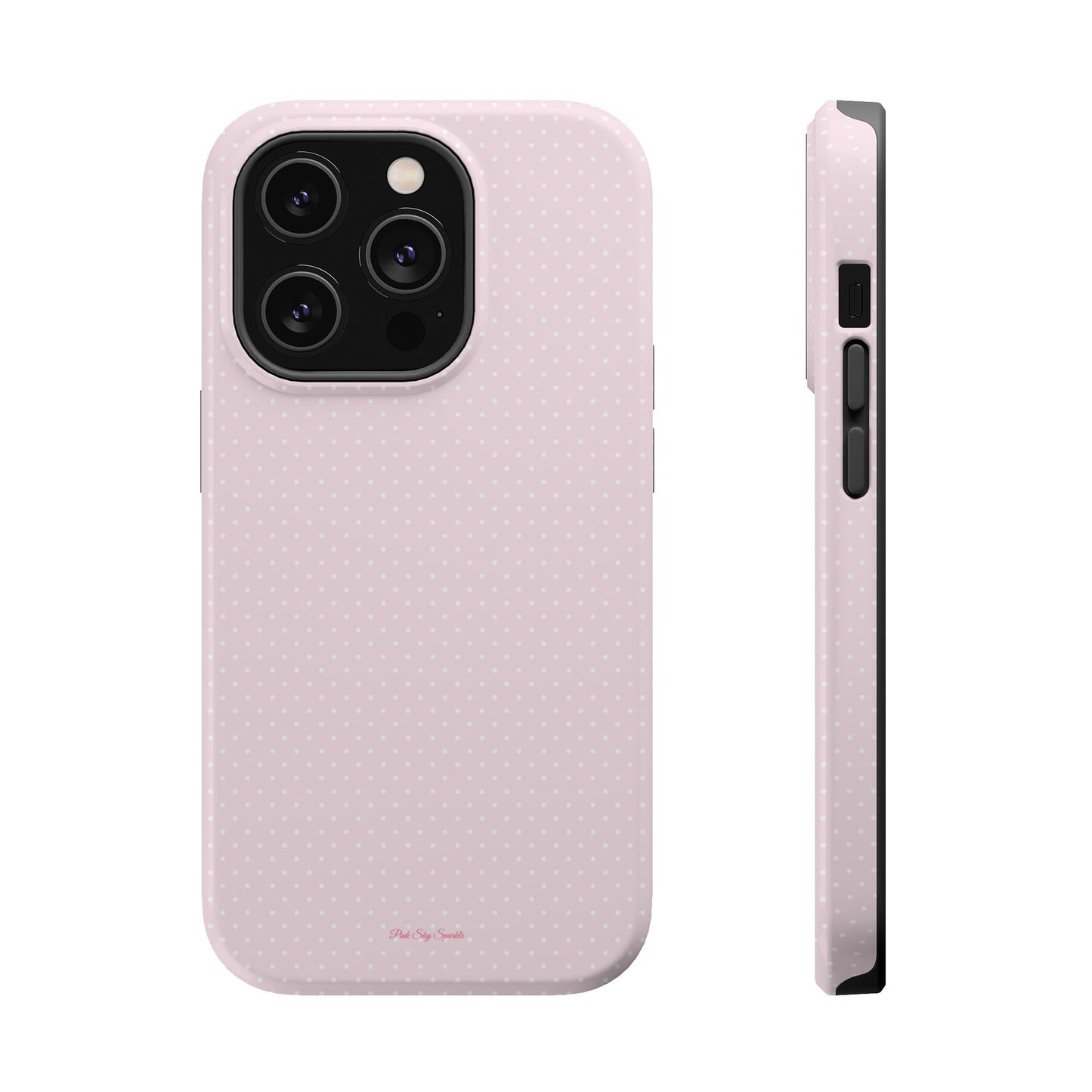 Spring Pink Polka Dot Chic Magnetic iPhone Case