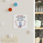 Star Spangled and Sassy Square Magnet