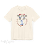 Celebrate the 4th of July in style with our "Star Spangled and Sassy" t-shirt! This festive tee features a bold and playful design that showcases the phrase "Star Spangled and Sassy" alongside a vibrant graphic of a red, white, and blue cowgirl boot. Perfect for Independence Day celebrations, backyard barbecues, or fireworks displays, this t-shirt is made from soft, high-quality fabric for ultimate comfort and durability.