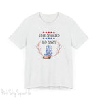 Celebrate the 4th of July in style with our "Star Spangled and Sassy" t-shirt! This festive tee features a bold and playful design that showcases the phrase "Star Spangled and Sassy" alongside a vibrant graphic of a red, white, and blue cowgirl boot. Perfect for Independence Day celebrations, backyard barbecues, or fireworks displays, this t-shirt is made from soft, high-quality fabric for ultimate comfort and durability.