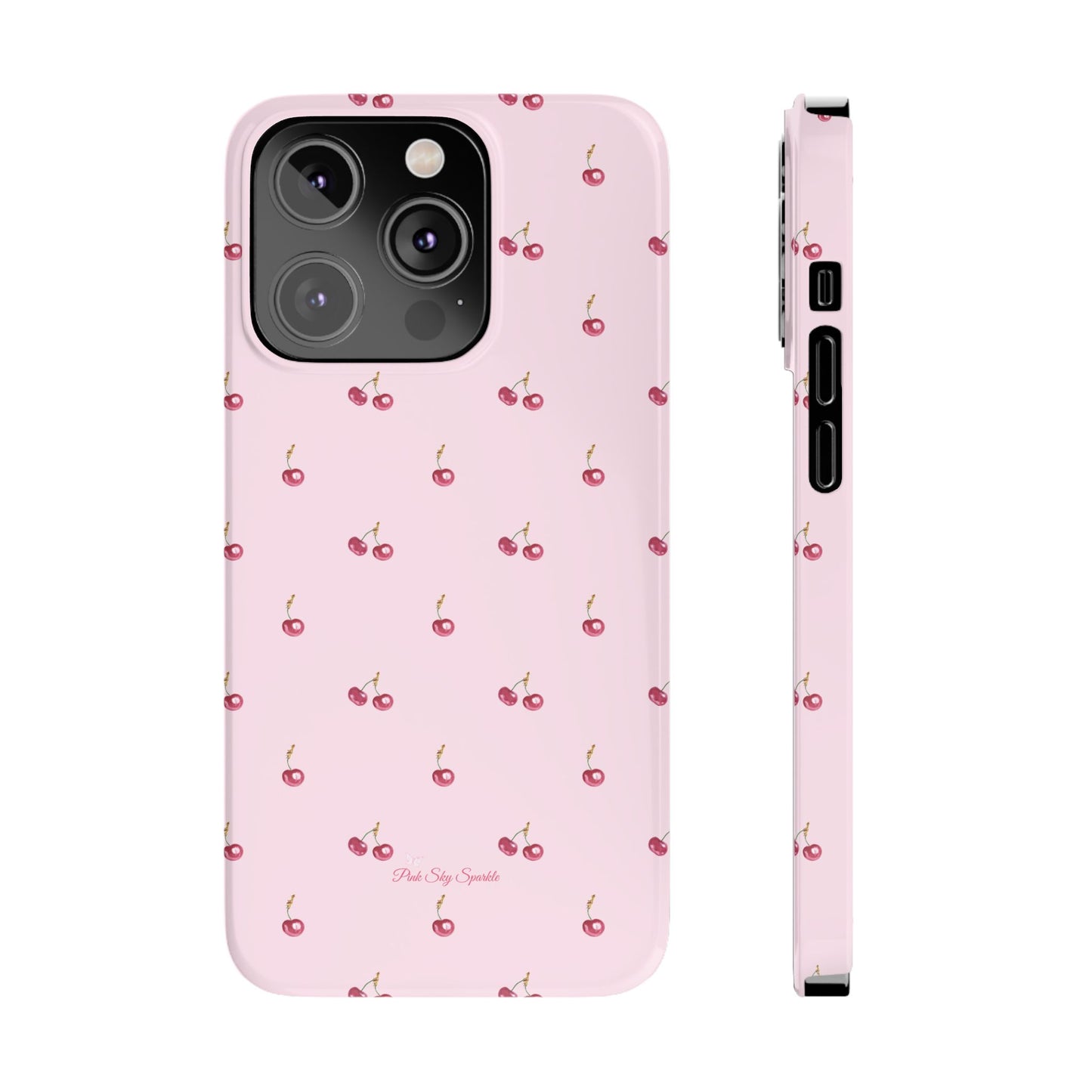 Sweet Cherry Luxe Slim iPhone Case