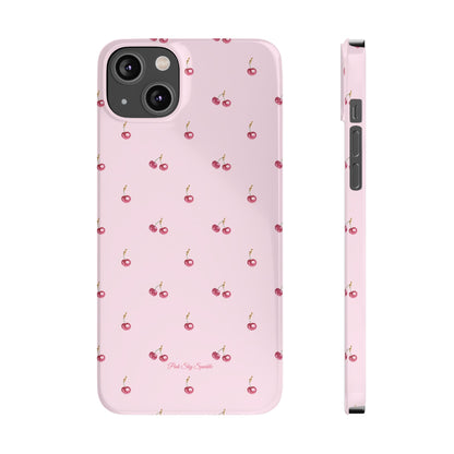 Sweet Cherry Luxe Slim iPhone Case