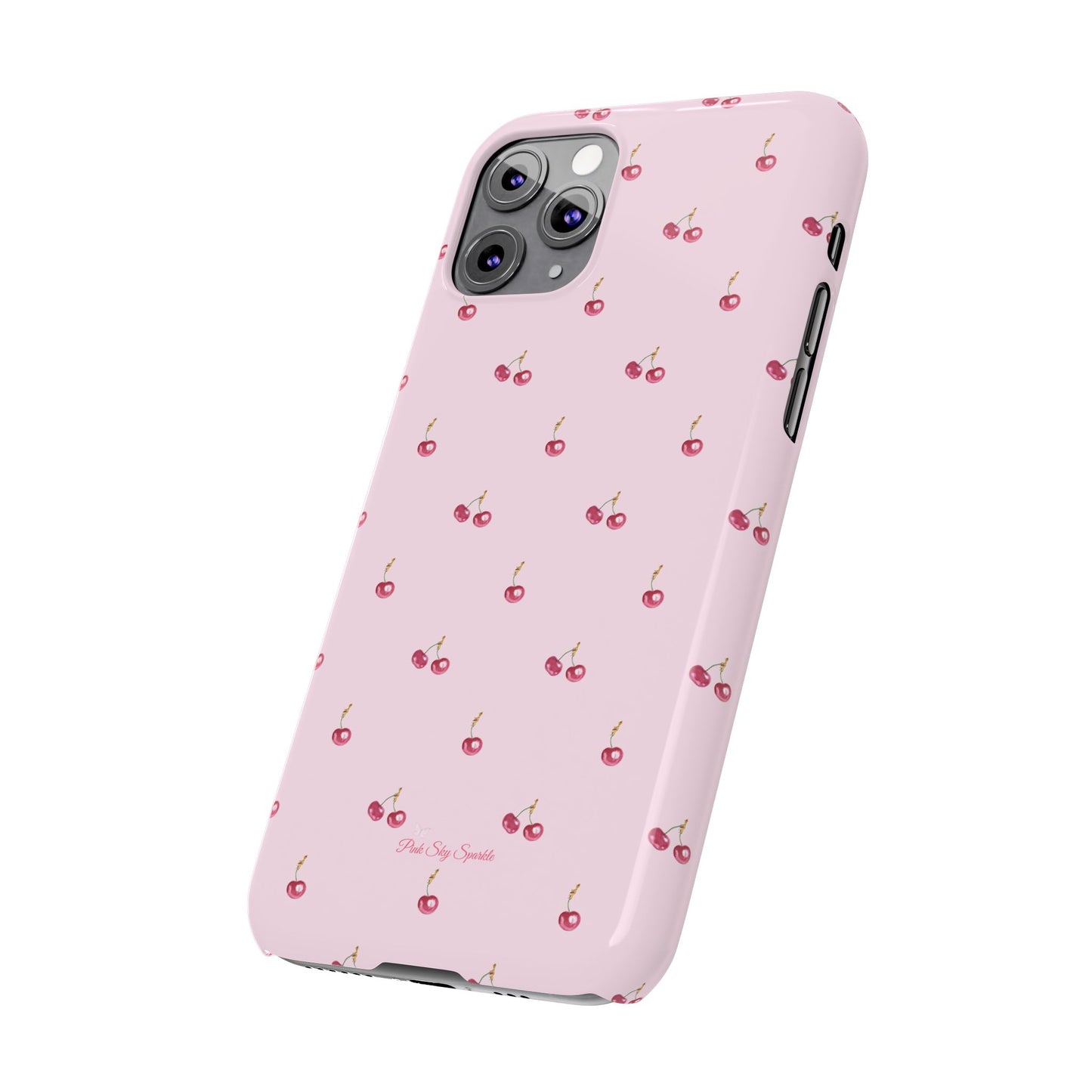 Sweet Cherry Luxe Slim iPhone Case