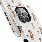 Sweet Safari Style Magnetic iPhone Case – Cute Giraffe Print with Bows