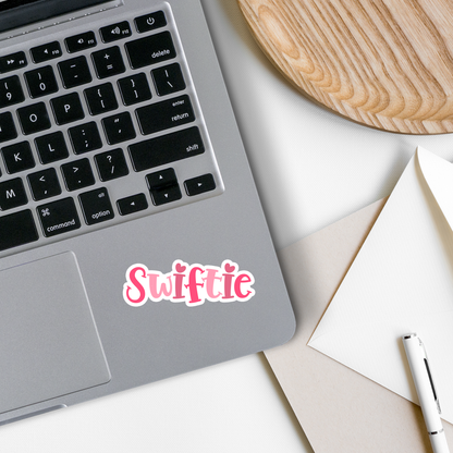 Swiftie - Taylor Swift - Waterproof Sticker. These stickers are great to use on laptops, water bottles, planners, journals, scrapbooks, iPads, cars, and skateboards.